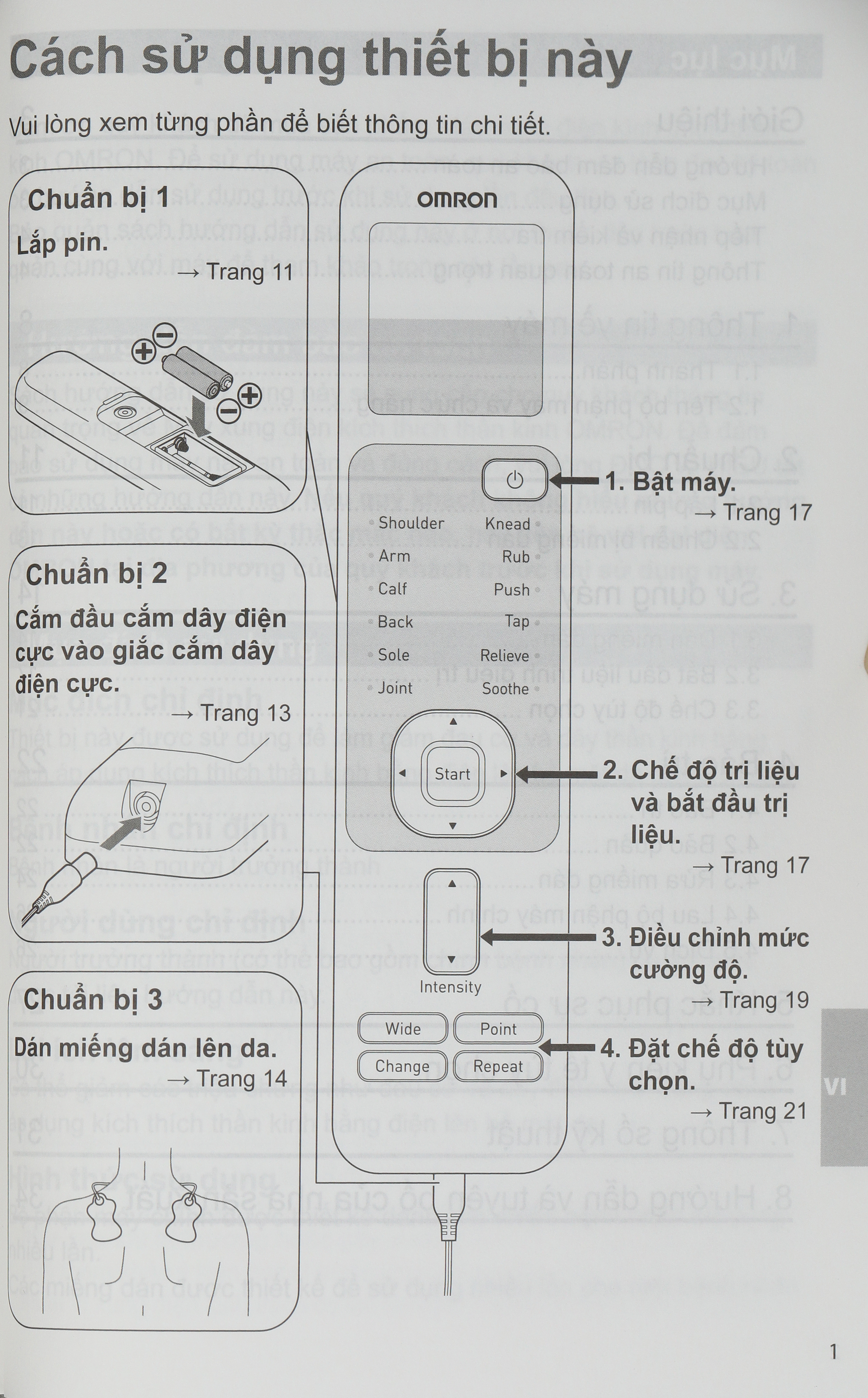 Máy massage toàn thân xung điện trị liệu Omron HV-F230 - 15